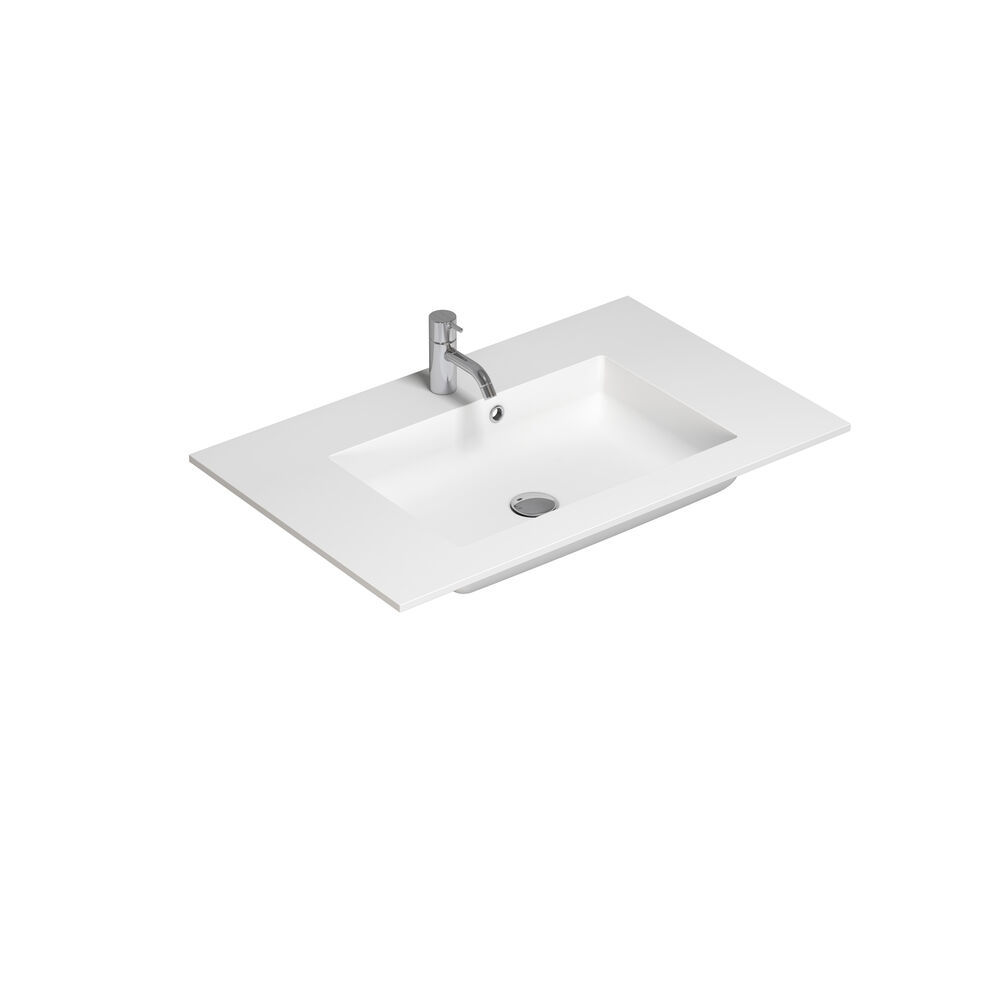 Stilfull baderomsinspirasjon med beige servantskap med innerskuff, overskap, åpen hylle, ovalt speil med belysning, matchende pendler, hylle under speilet, og vegghengt toalett. Vegger med lyse, avlange fliser