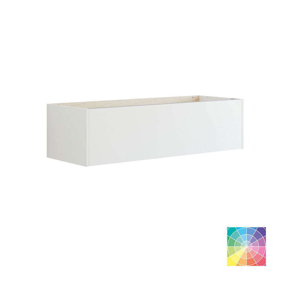 Stor baderomsinspirasjon i nordisk stil med baderomsmøbler i lys blå farge og trebenkeplate med elegant bordstående servant, fiskebensgulv i tre som skaper en lys og klassisk stil