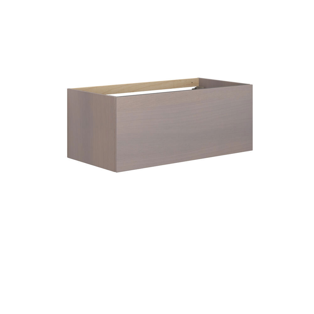 Liten baderomsinspirasjon med benkeplate på mål, elegant blå frittstående vask og firkantet figurspeil som skaper et lyst og moderne rom.