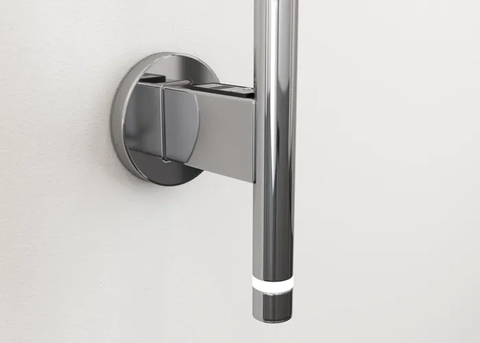 Baderomsinspirasjon med elektrisk håndkletørker som etterlater håndklærne dine deilige og varme, og gjør opplevelsen på baderommet eksklusiv.