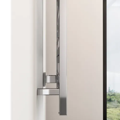 Baderomsinspirasjon med elektrisk håndkletørker som etterlater håndklærne dine deilige og varme, og gjør opplevelsen på baderommet eksklusiv.