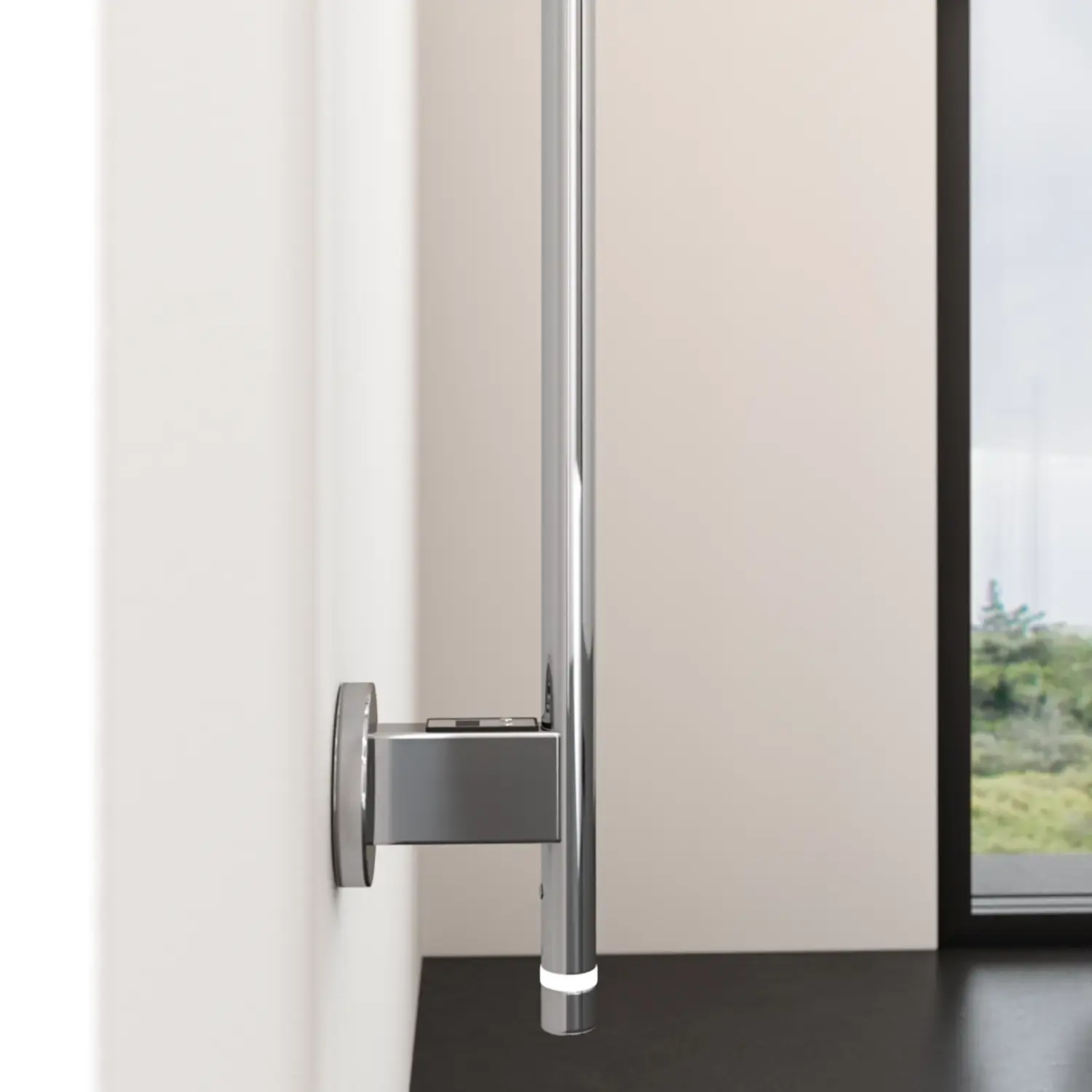 Baderomsinspirasjon med elektrisk håndkletørker som etterlater håndklærne dine deilige og varme, og gjør opplevelsen på baderommet eksklusiv.